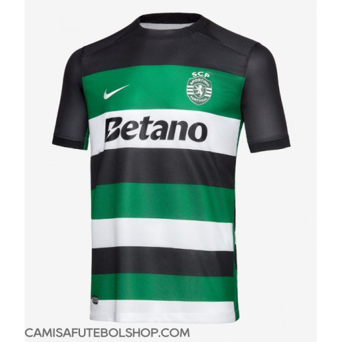 Camisa de time de futebol Sporting CP Replicas 1º Equipamento 2024-25 Manga Curta